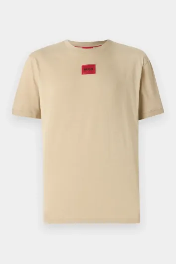 HUGO - Diragolino Cotton T-Shirt - Medium Beige