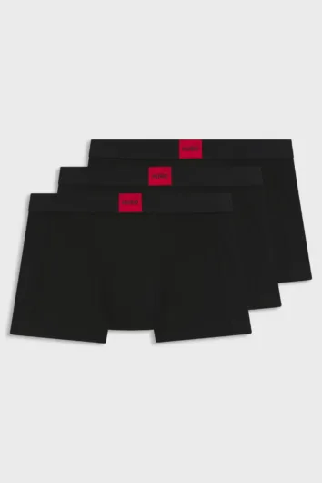 HUGO - Tripple-Pack Galaxy Cotton Trunks - Black