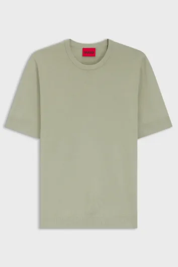 HUGO - San Carl Short Sleeved Sweater - Light Pastel Green