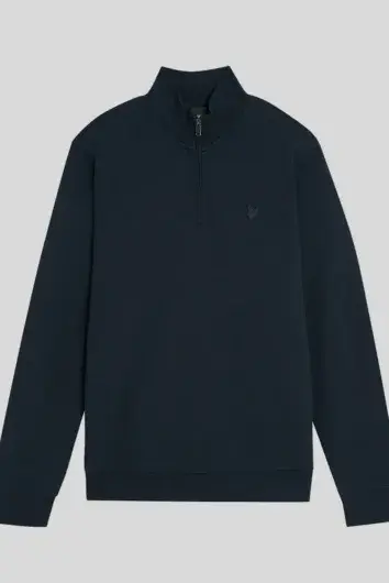 Lyle & Scott - Superfine Quarterzip ML2258 Sweatshirt - Dark Navy