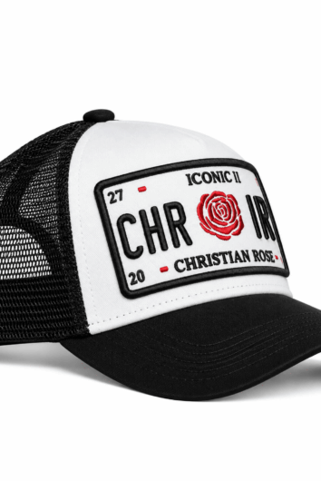 Christian Rose - Iconic II Red Rose Cap - White/Black/Red