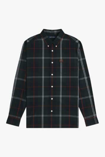 Fred Perry - Poplin Tartan Shirt - Night Green