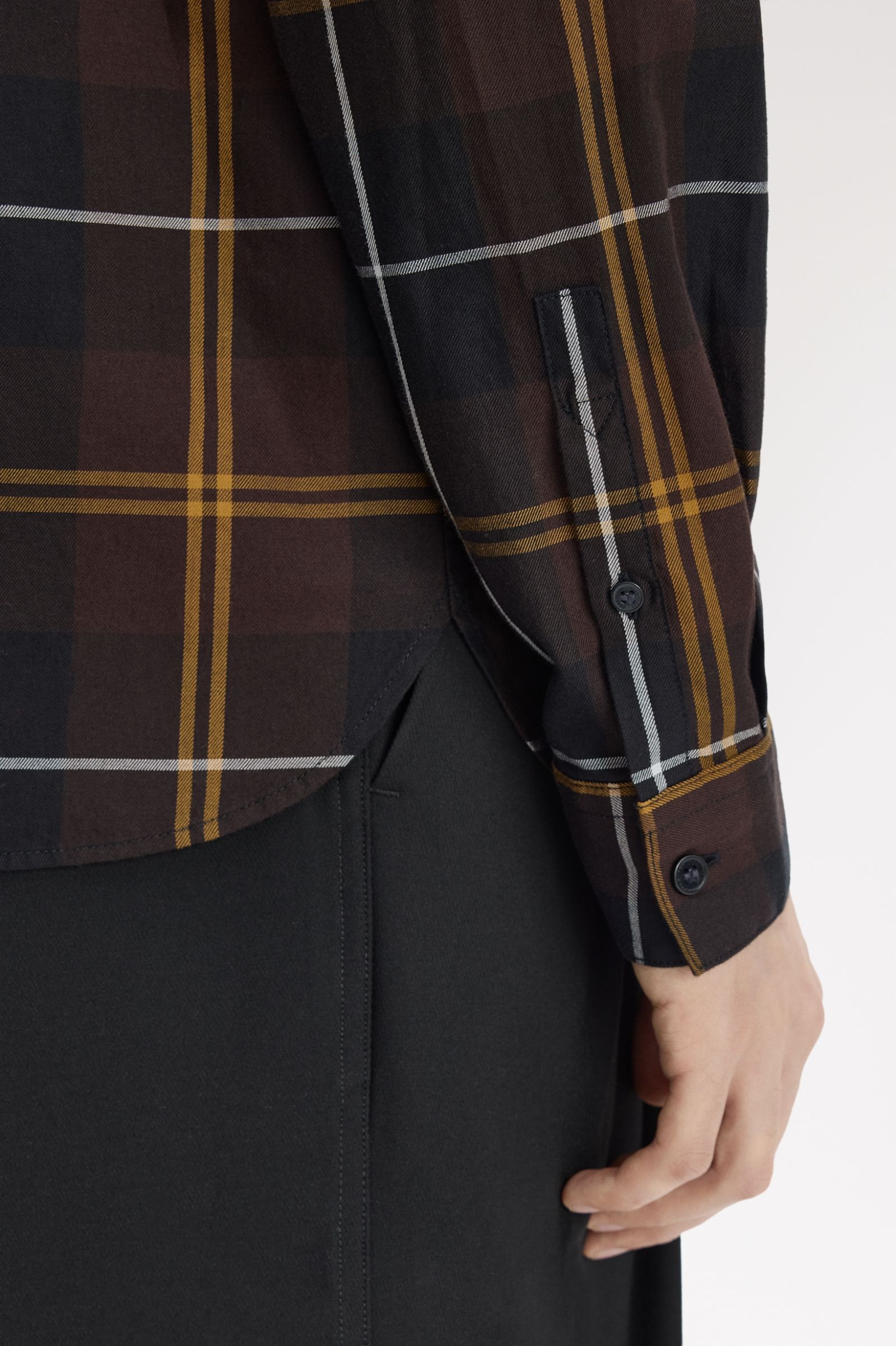 Fred Perry - Twill Tartan Shirt - Rich Brown - Image 5