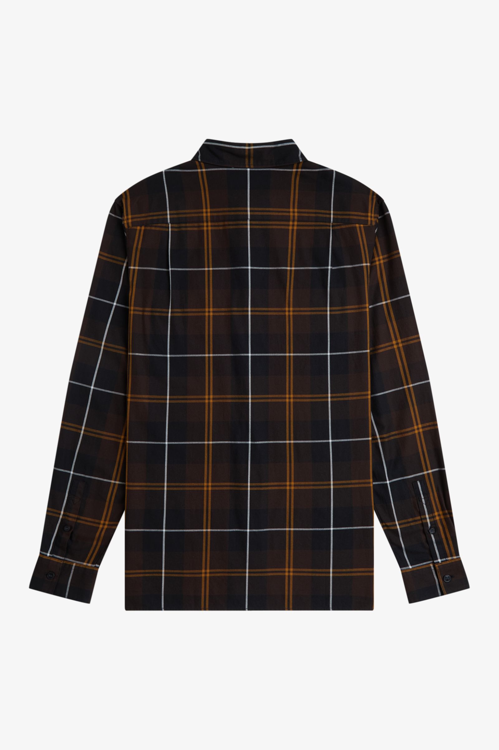 Fred Perry - Twill Tartan Shirt - Rich Brown - Image 9