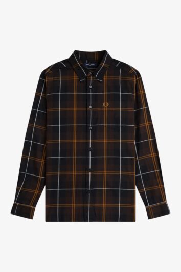 Fred Perry - Twill Tartan Shirt - Rich Brown