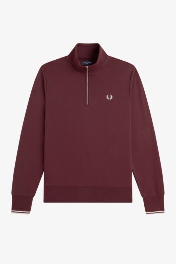 Fred Perry - Halfzip Sweatshirt M3574 - Oxblood