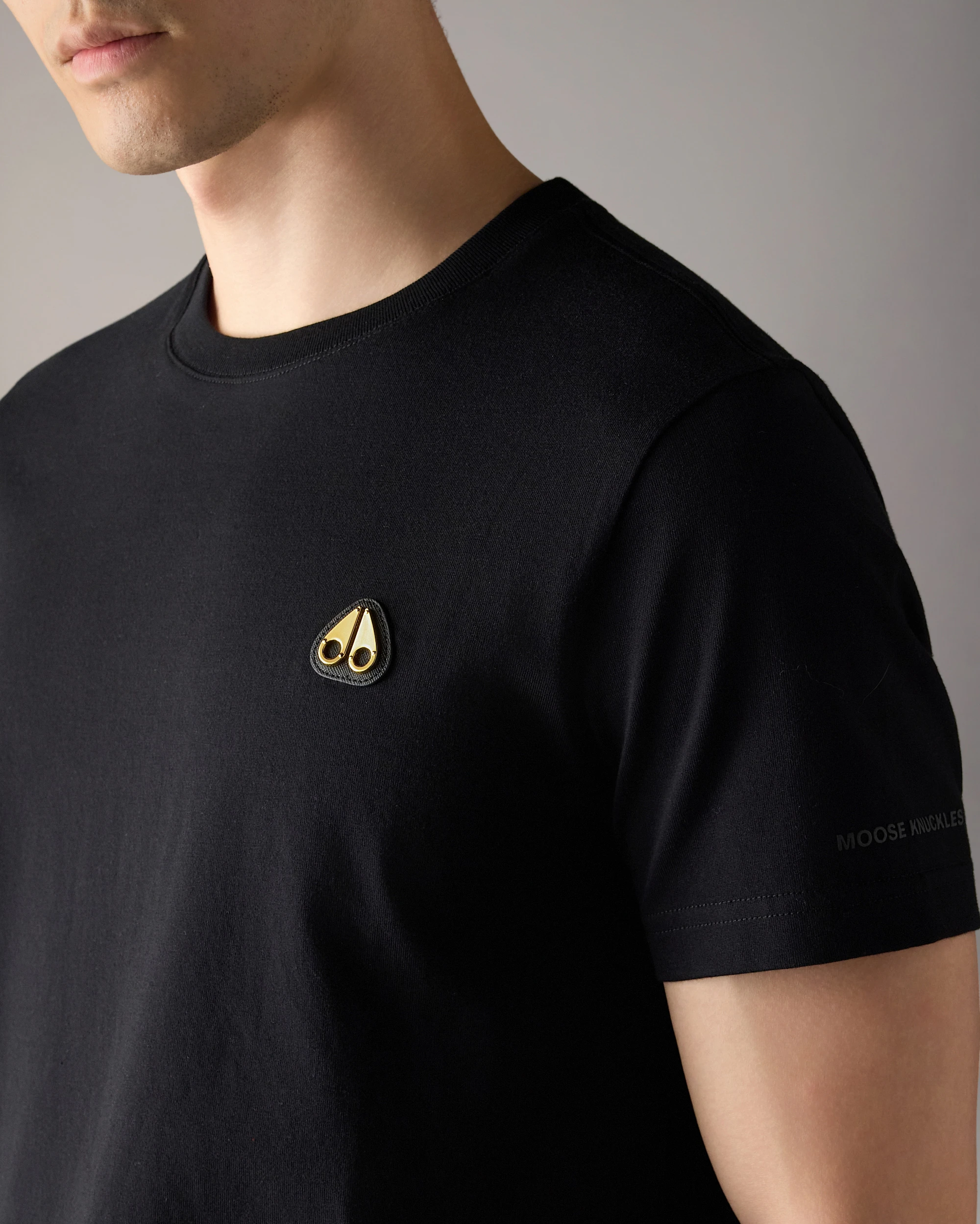 Moose Knuckles - Gold Series Crescent T-Shirt - Black - Image 8