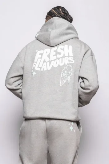 Fresh Couture Fresh Flavours Rise Hoodie - Grey Marl