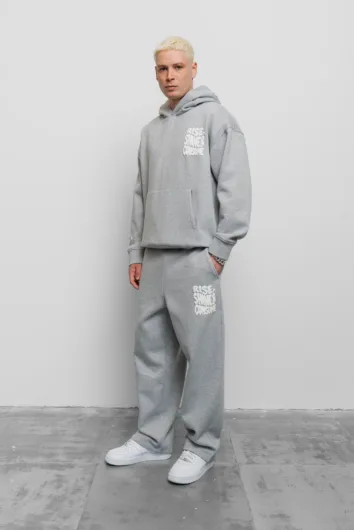 Fresh Couture - Rise, Shine & Consume Hoodie - Grey Marl