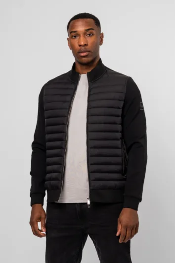 Valére Milano - Luxe Premium Quilted Hybrid Jacket - Black