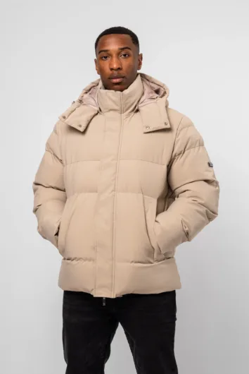 Valére Milano - Mono Logo Puffer Jacket - Ecru/Stone