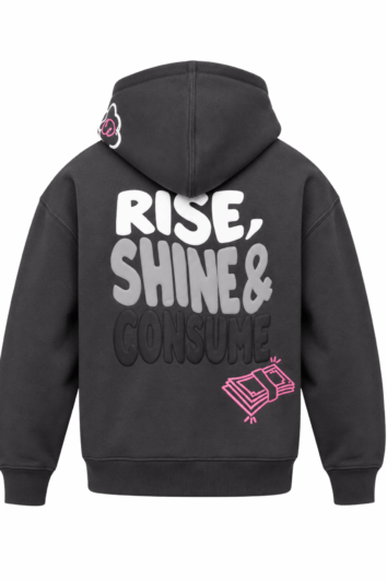 Fresh Couture - Rise, Shine & Consume Hoodie - Charcoal