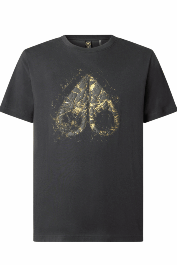 Moose Knuckles - Gold Ice Break Logo T-Shirt - Black