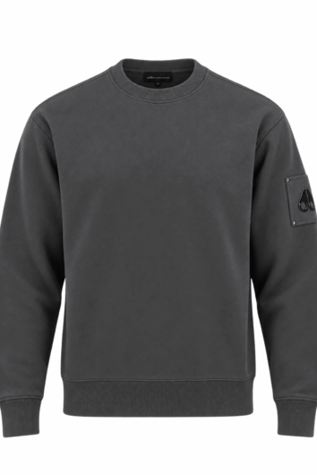 Moose Knuckles – Hartsfield Crewneck Sweatshirt – Cement